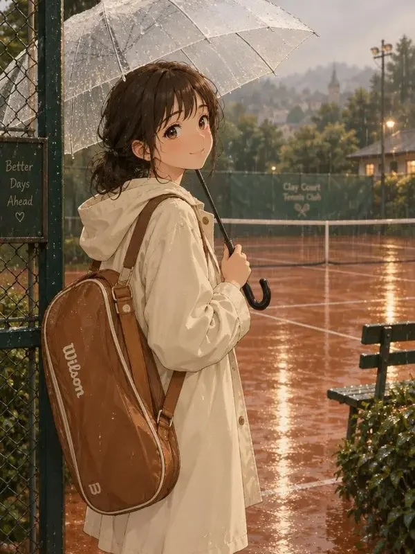 花魁榜第 3 名雨中的网球少女封面图